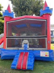 combo 04 Red and Blue Marble Castle 01 1714375671 Bounce House Water Slide Combo 04 Red And Blue Marble Castle