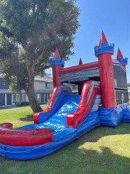 combo 04 Red and Blue Marble Castle 02 1714375671 Bounce House Water Slide Combo 04 Red And Blue Marble Castle