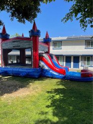 combo 04 Red and Blue Marble Castle 03 1714375671 Bounce House Water Slide Combo 04 Red And Blue Marble Castle