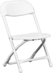 Kids White Folding Chair
